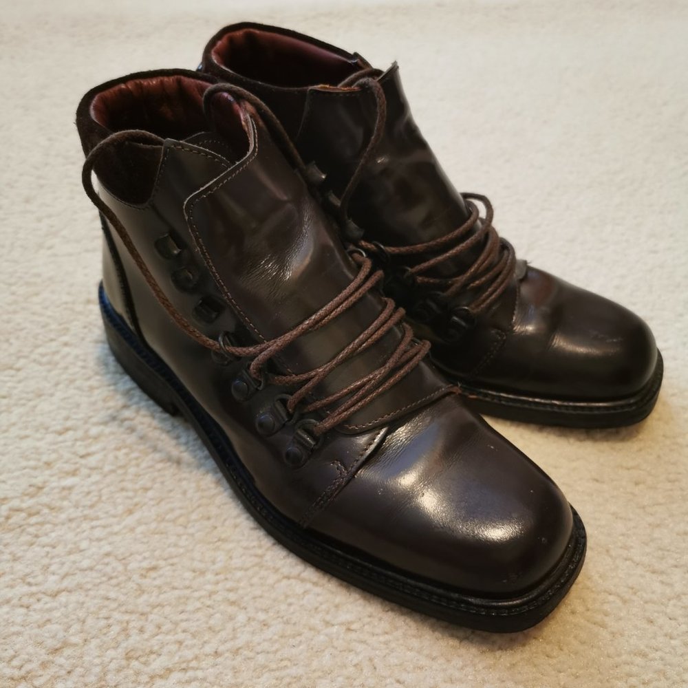 Womens Gucci Leather Hiking Boots